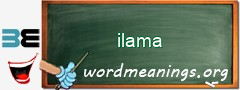 WordMeaning blackboard for ilama